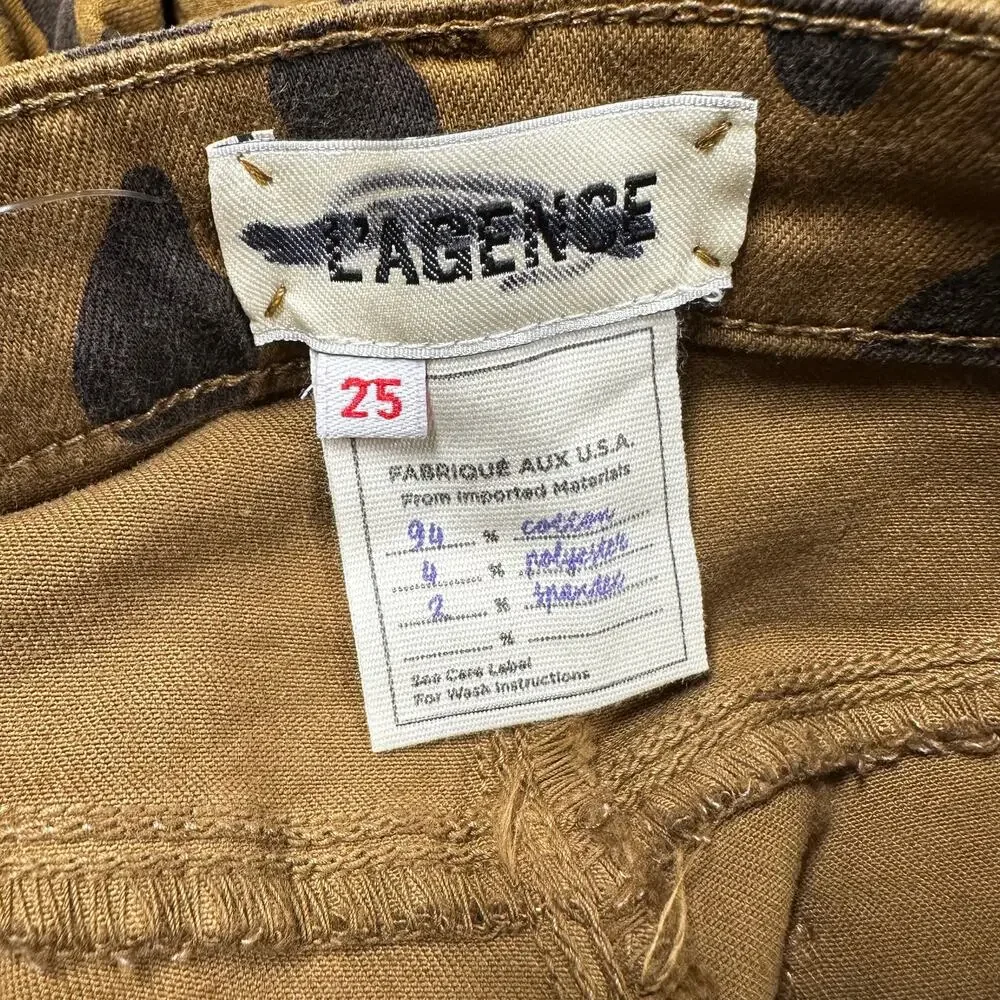 L'AGENCE NWT Margot High Rise Skinny Cropped Jeans Leopard Print Size 25 - Picture 6 of 11